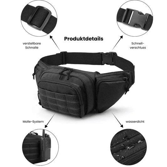 GIMORIA Bauchtasche - Tactical Waist Bag – Robuste Bauchtasche für Alltag und Abenteuer